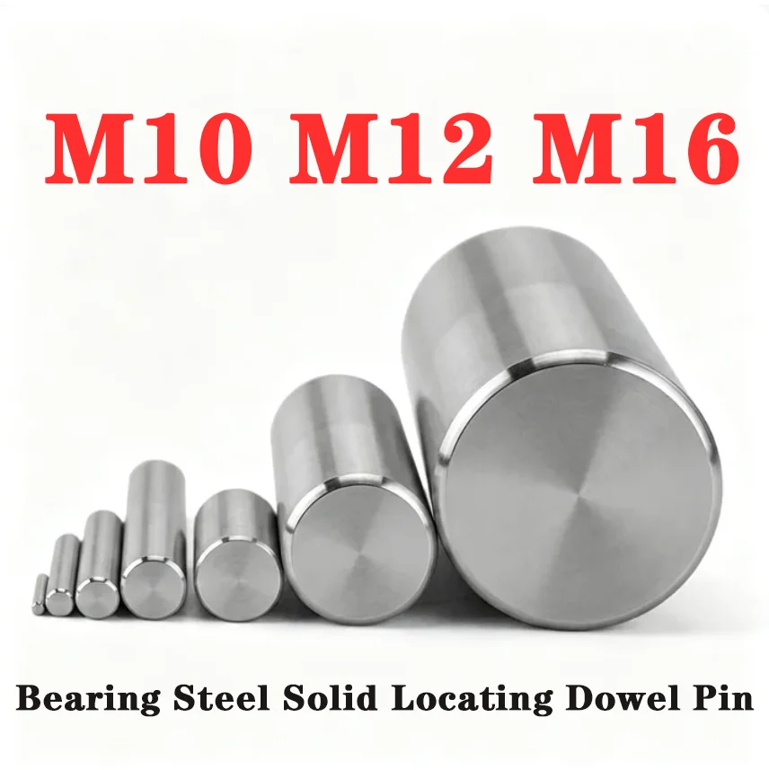 Dia 10 12 16mm Bearing Steel Needle Roller Solid Cylindrical Dowel Pin Locating Fixing Pin Shaft Hardened Precision Positioning