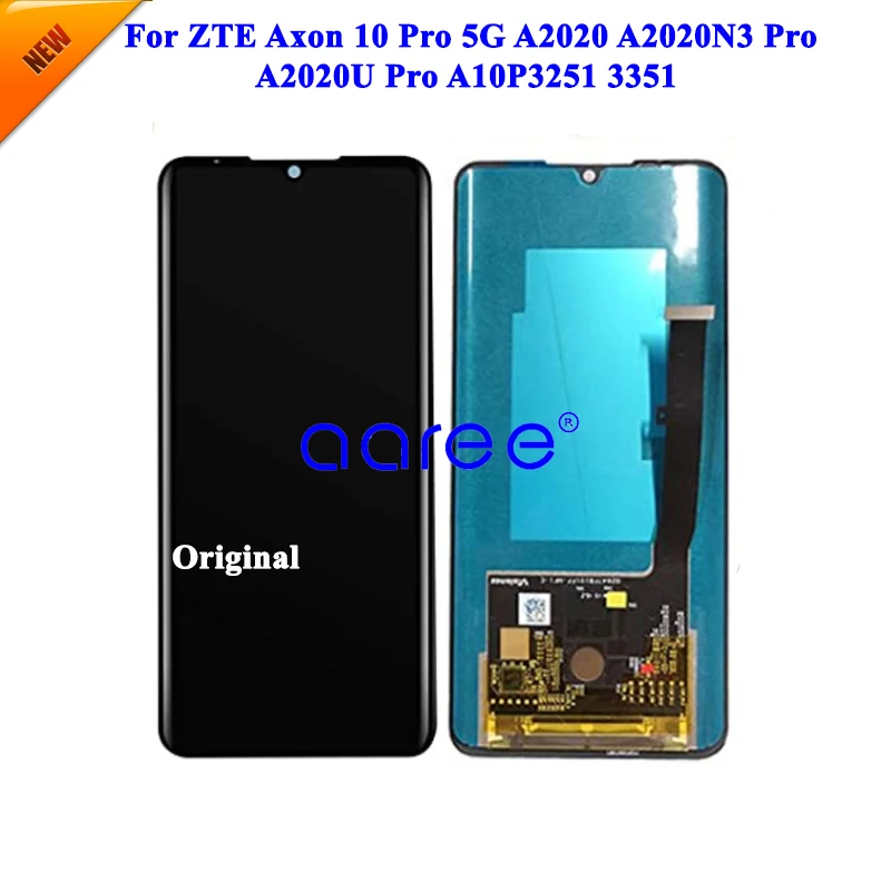 Tested Original LCD Display For ZTE AXON 10 Pro 5G LCD For ZTE Axon A2020N3 Pro Display LCD Screen Touch Digitizer Assembly