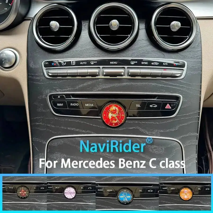 For Mercedes Benz C Class CLS W205 S Class E Class LCD Car Interior Central New Stopwatch Smart Clock Compass Electronic Meter