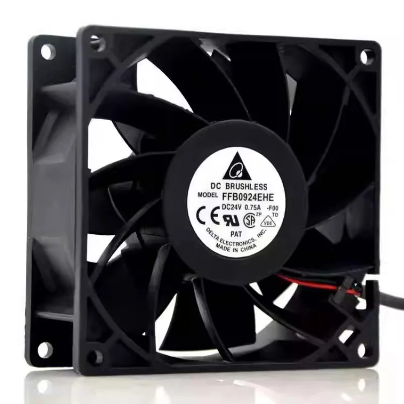 

HJY 1 piece Delta FFB0924EHE DC24V 0.75A 2-wire cooling fan 92*92*38mm