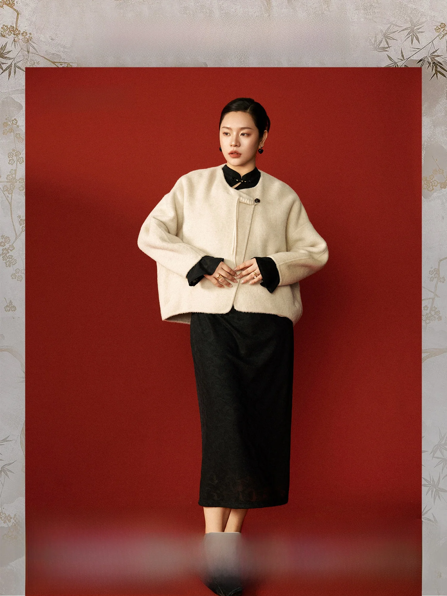 

Новое китайское пальто больших размеров с одной пуговицей, драпировкой на плечах, широкими рукавами, длинное, для женщин, осенний сезон, стандартная толщина