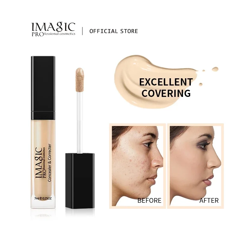 IMAGIC Eye Concealer & Base 6 Colors Full Coverage Suit for All Color Skin Face / Eye Makeup Liquid Concealer