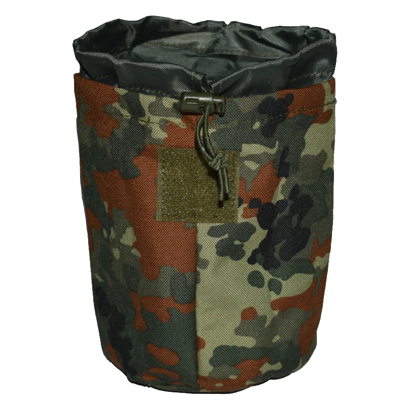 Flecktarn Tactical Folding Recycling Bag MOLLE Accessory Bag Magazine Plus Bottle Organiser