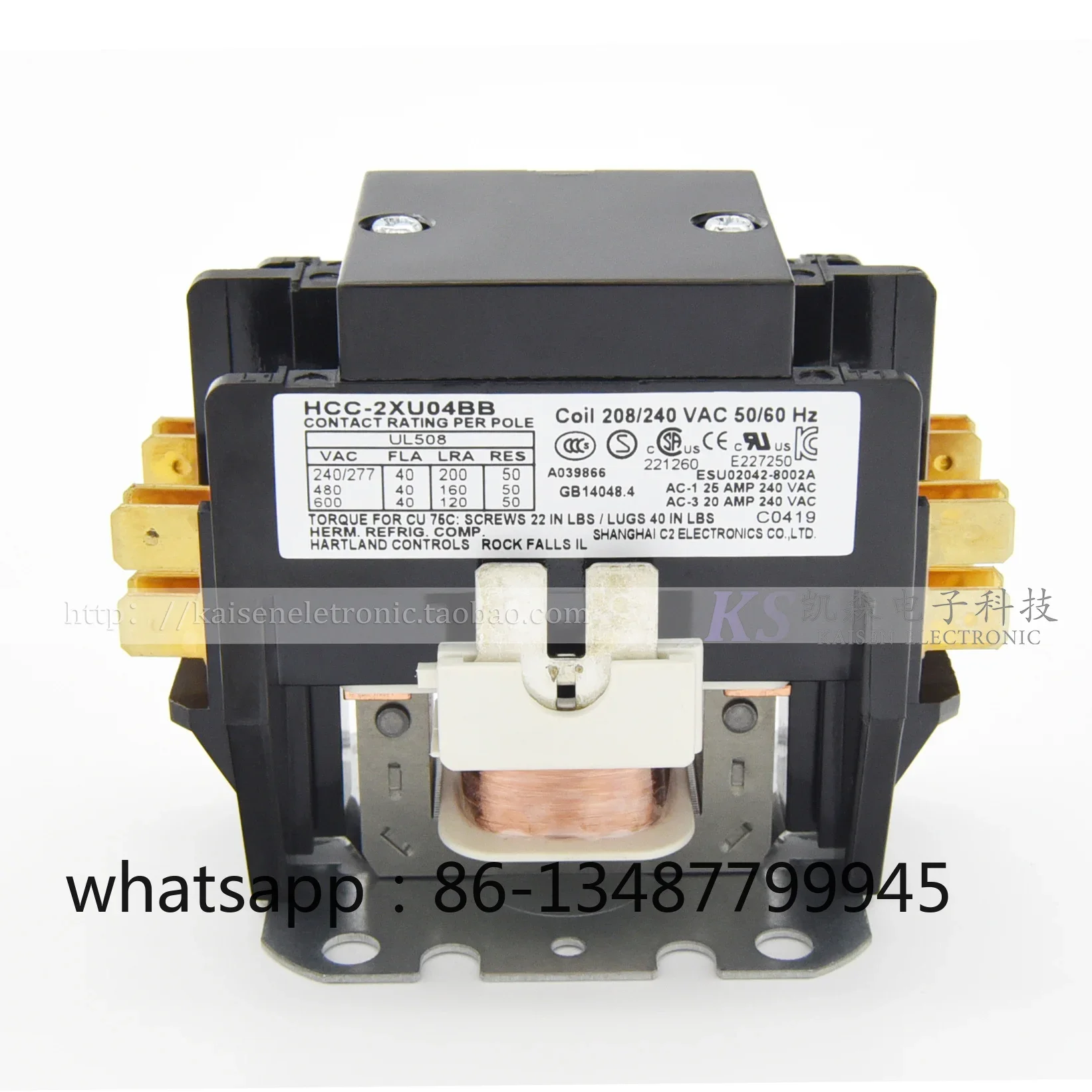 

FABRISTEEL three-layer display insulation cabinet HCC-2XU04BB 208-240V bipolar AC contactor