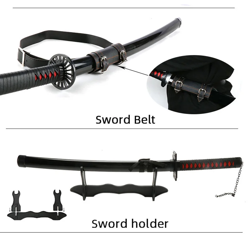104 Cm/41 Inch Nieuwe Anime Katana Ichigo Bankai Zangetsu Cosplay Japanse Ninja Zwaard Zwart Blade Halloween Rollenspel wapen Props