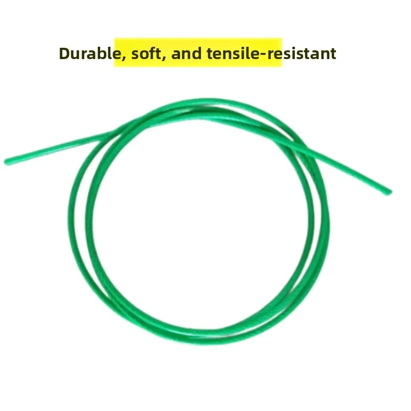 100M Green PVC Coated Steel Wire Rope 2mm for Clothesline Greenhouse Grape Rack Shed
