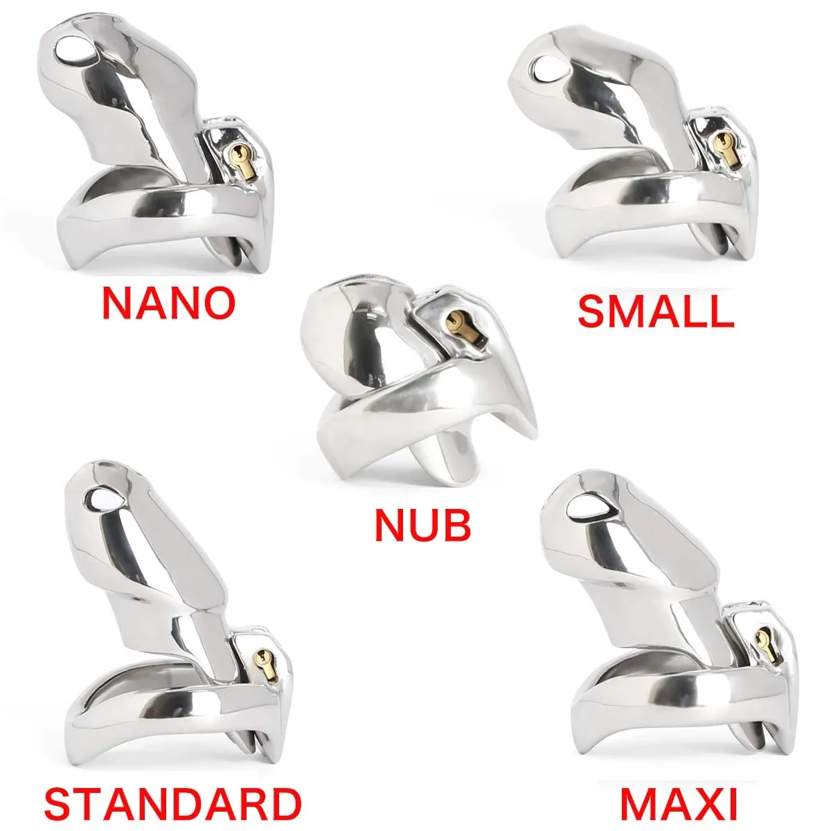 New HT V4 Stainless Steel Chastity Device Male Chastity Cage 5 Size Penis Lock With Penis Ring Sexy Toys For Men Adults Shop 18+ view 4