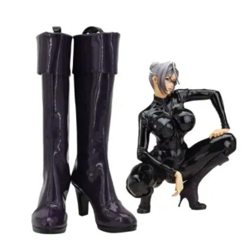 

Школа тюрьмы Meiko Shiraki, ботинки для косплея, фиолетовые туфли на высоком каблуке, AI no Purizun, косплей на заказ