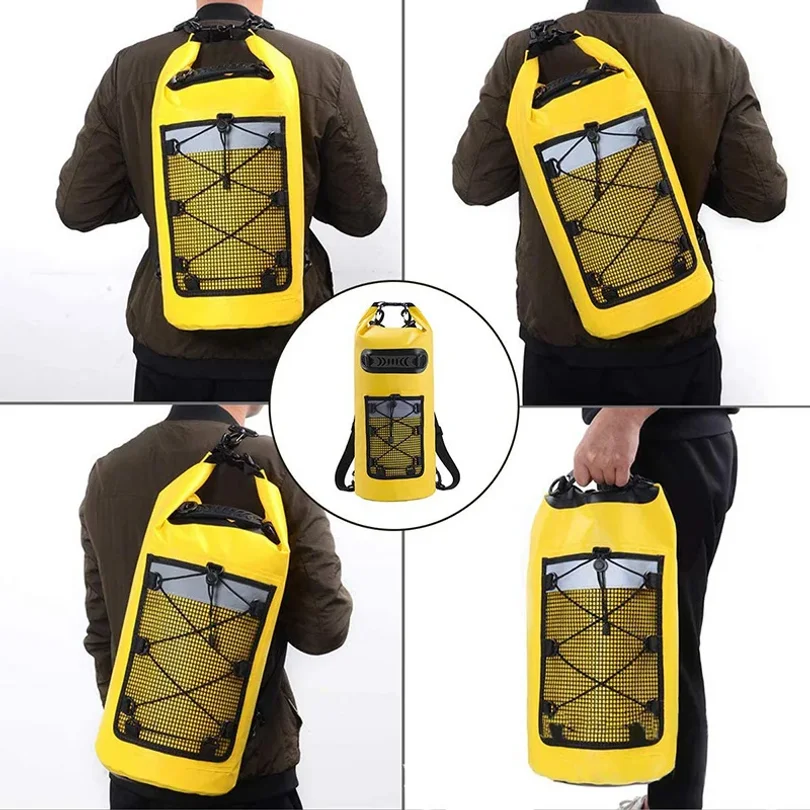 Swimming PVC Pack Dry Bag Backpack for Women Men 10L 20L Waterproof Shoulder Kayak Trekking Drifting Rafting Surfing Boating Bag