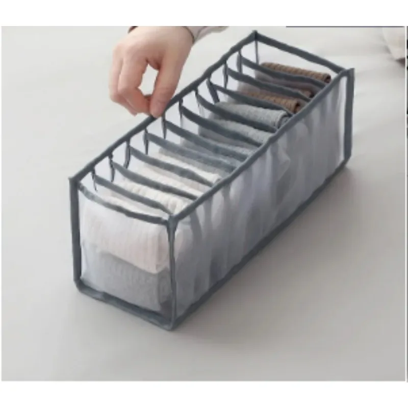 صندوق تخزين الملابس الداخلية ، منظم أدراج ، قابل للطي ، 7 شبكات ، للمنزل ، المهجع #6