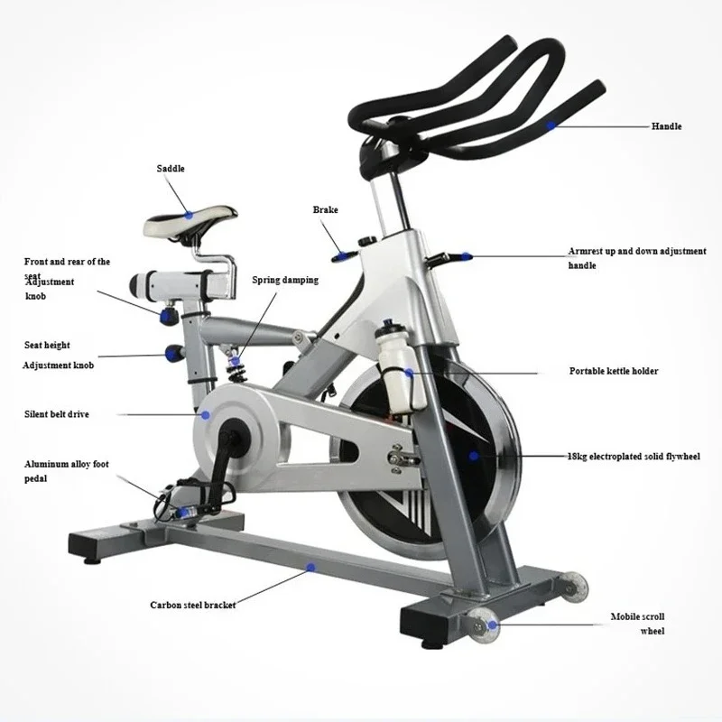 

Premium Indoor Spinning Bike, Breathable Mesh Seat Magnetic Drive Exercise Bike For Home Gym And Studio