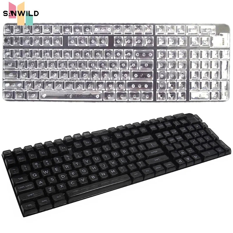 Transparent Crystal Mechanical Customized Keycap Sa Sublimation Pbt Material 132 Keys original Feel Magnetic Axis DIY