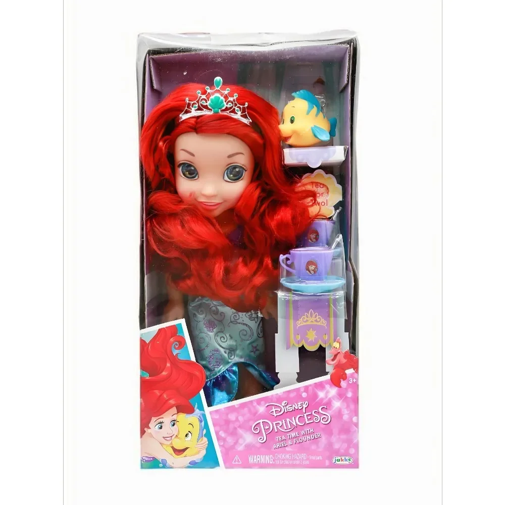 

Коллекционная кукла-русалка принцессы Диснея, Ариэль с волконом, наряды для чаепития, игрушки для мальчиков и девочек, подарки на день рождения