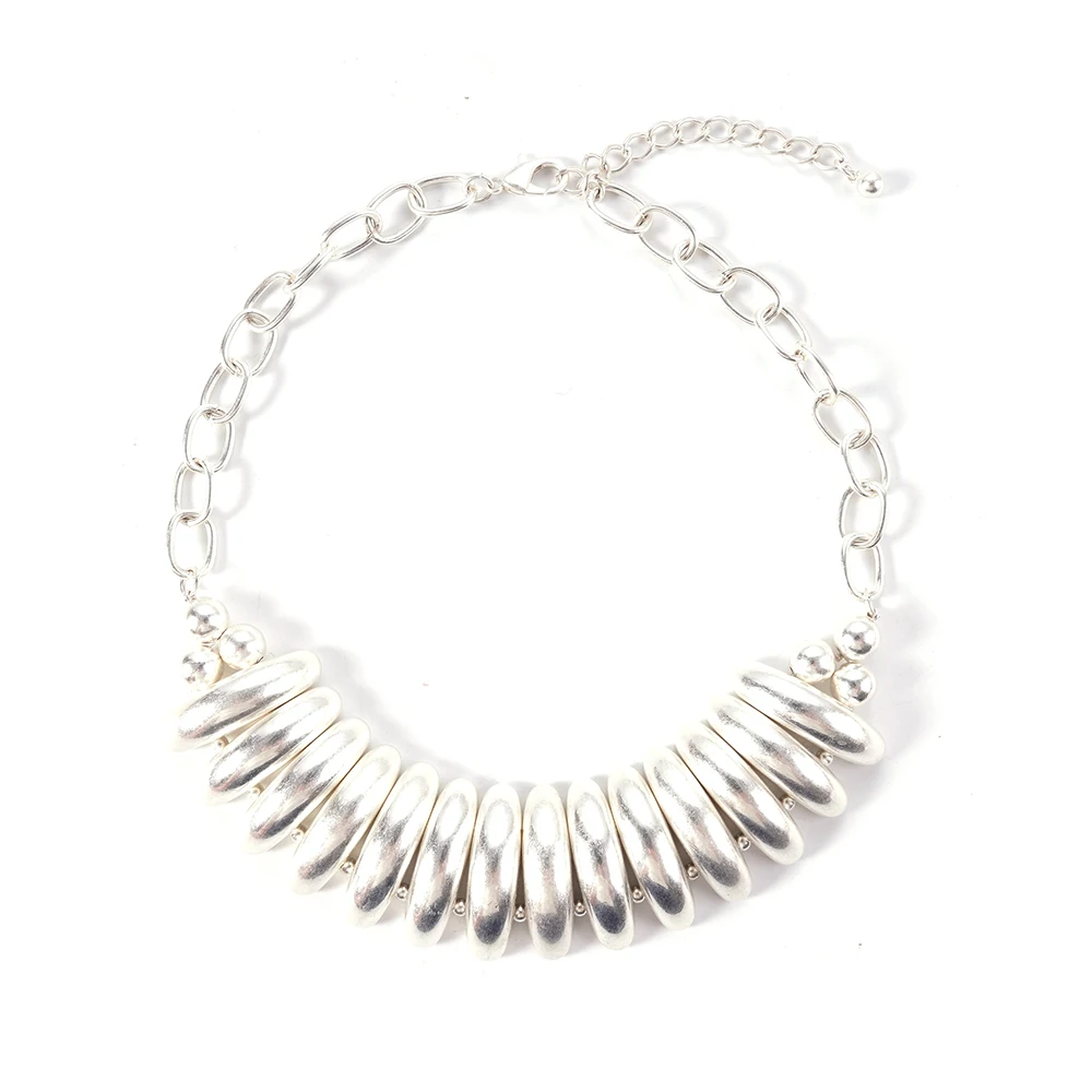 New Model Unique Metal Curve Necklace Fashionable Jewelry Gift for Valentine's Day Birthday Wife Mother