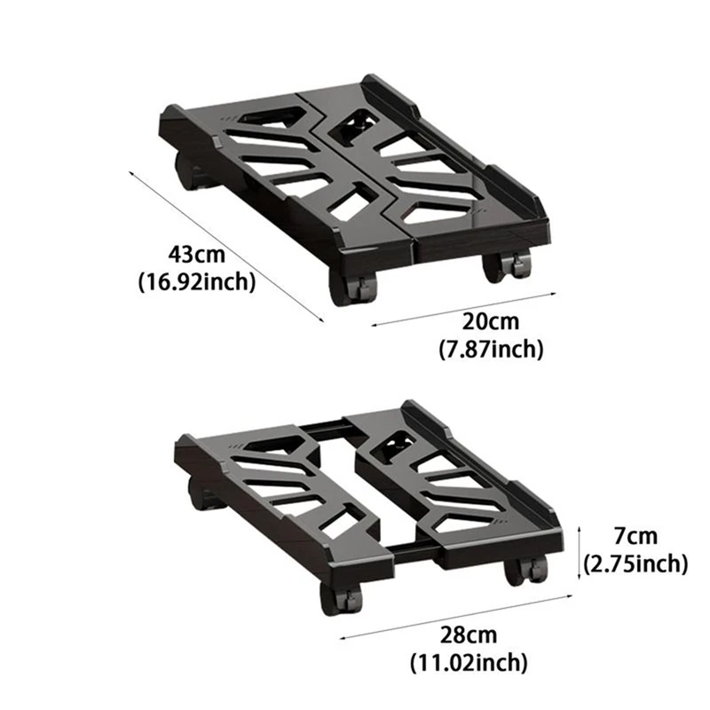 Computer Tower Stand Adjustable Mobile CPU Stand CPU Holder PC Tower Stand With Rolling Caster Wheels Riser Stand
