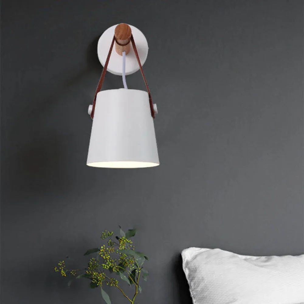 LED Wandleuchte Holz Vintage Industrie Stil Wandleuchte 110-240V Schlafzimmer Wohnzimmer Korridor KTV Bar Hotel Nachttischlampe