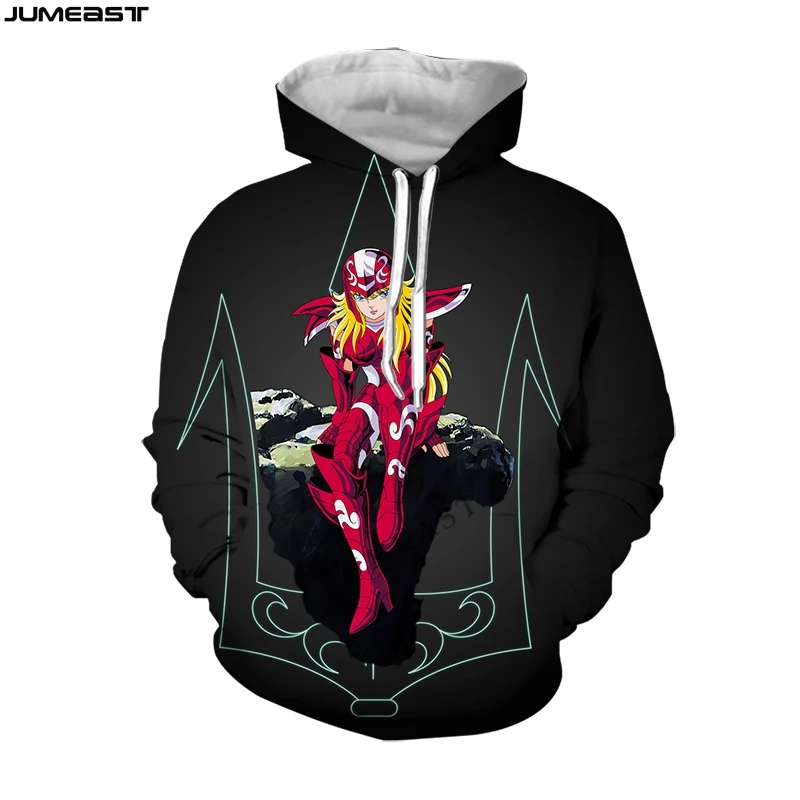 Jumeast Men\'s HoodiesCartoon Anime Saint Seiya Women\'s Sweatshirt 3D Oversized Coat Streetwear Tracksuit Spring Autumn Pullover