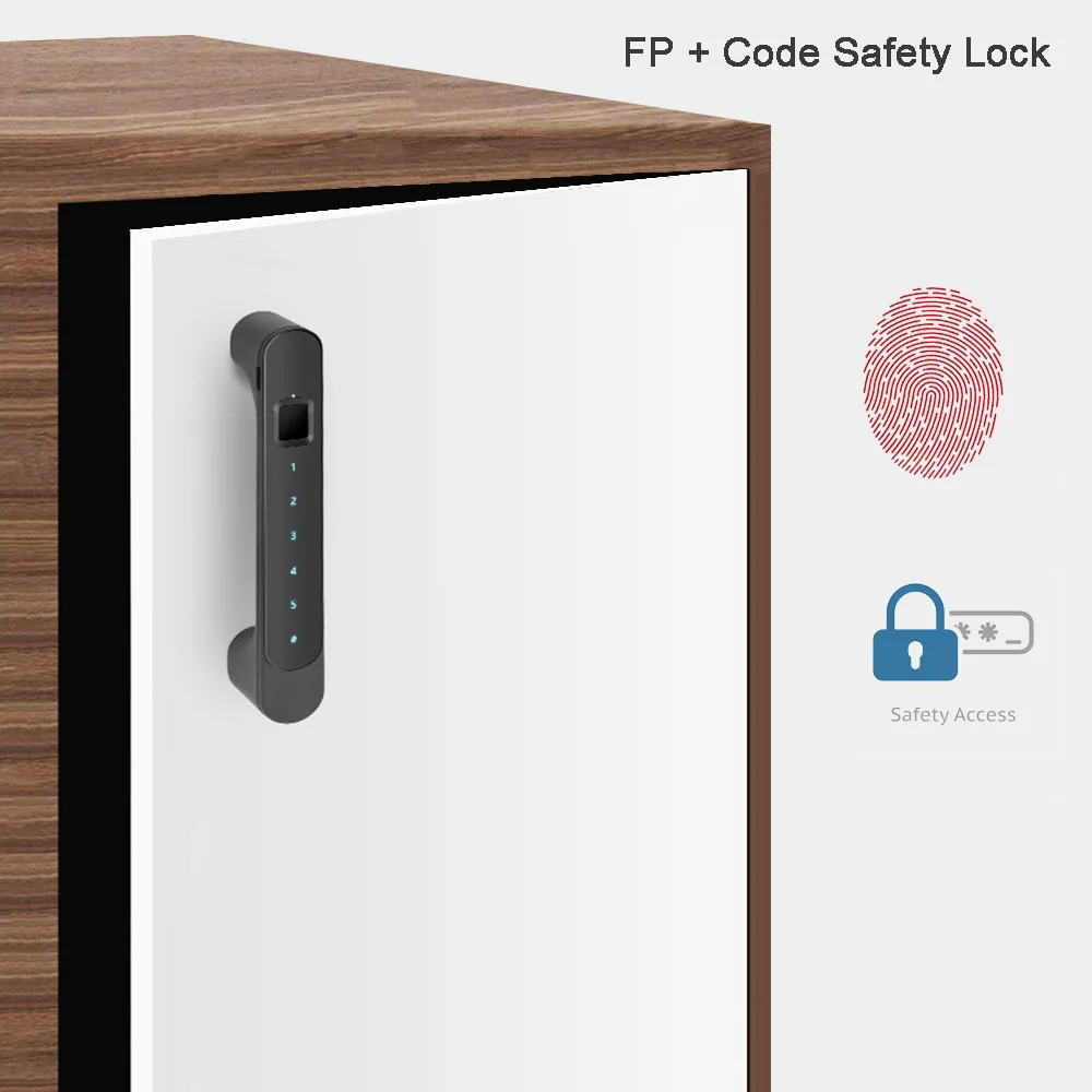 

Smart Fingerprint Code Locks Digital Password Security Lock Office Home Decoration Drawer Cabinet Wardrobe Cupboard Sub Locker