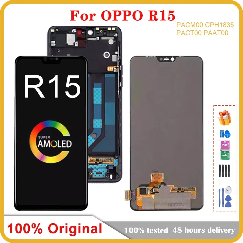 

6.28" Original For OPPO R15 PACM00 CPH1835 LCD Display With Frame Touch Screen Digitizer Assembly For OPPO R15 LCD