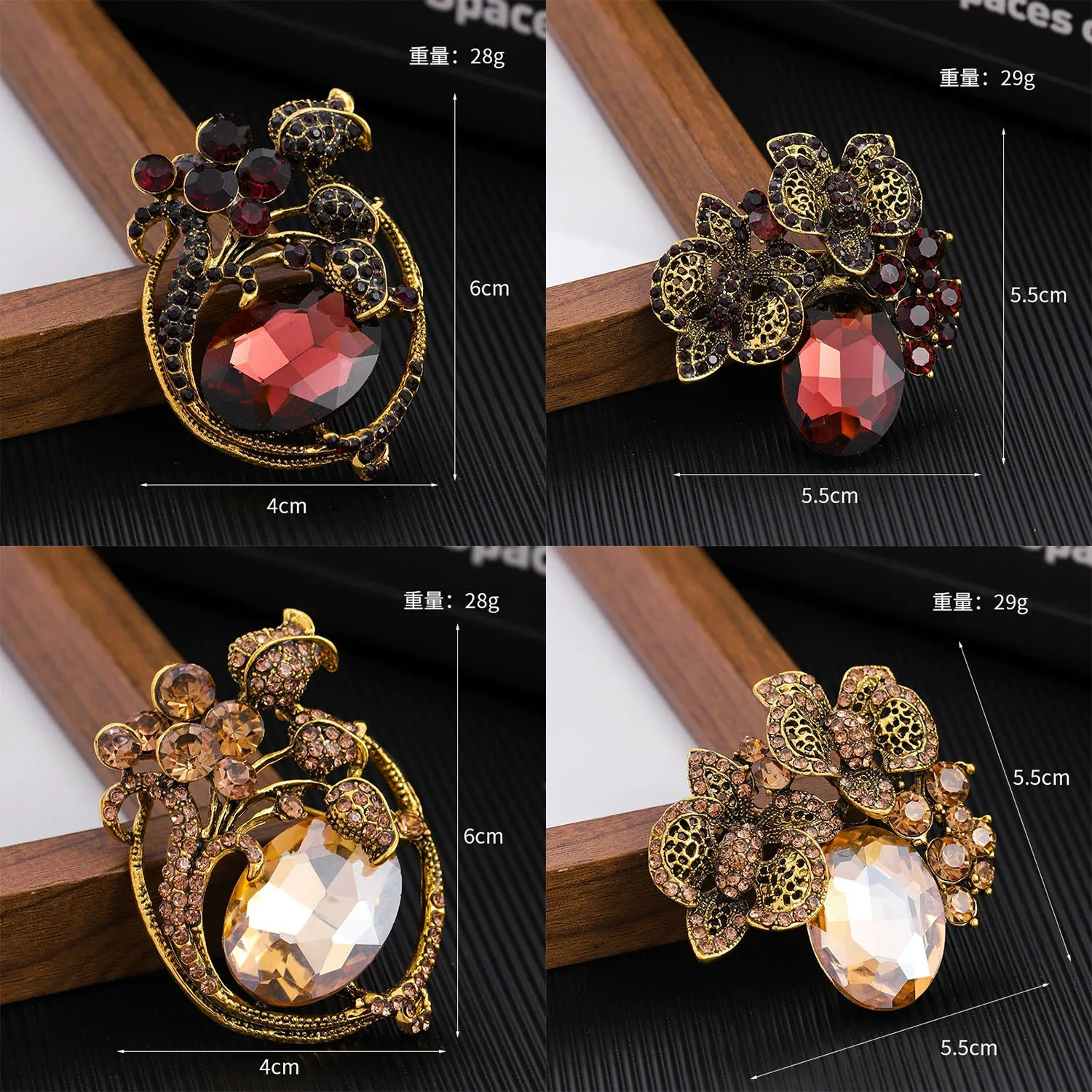 Advanced crystal brooch, women's hand-held flower, wedding decoration, chest suit accessories, brooch ornaments0