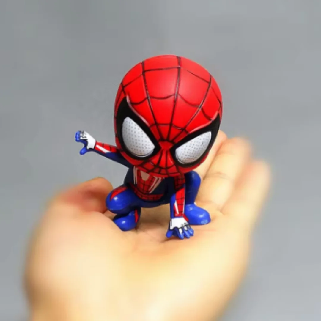 

Marvel Avengers Spider Man Cute Action Figure Posture Anime Decoration Collection Figurine Toy Model Ornaments Children Gift