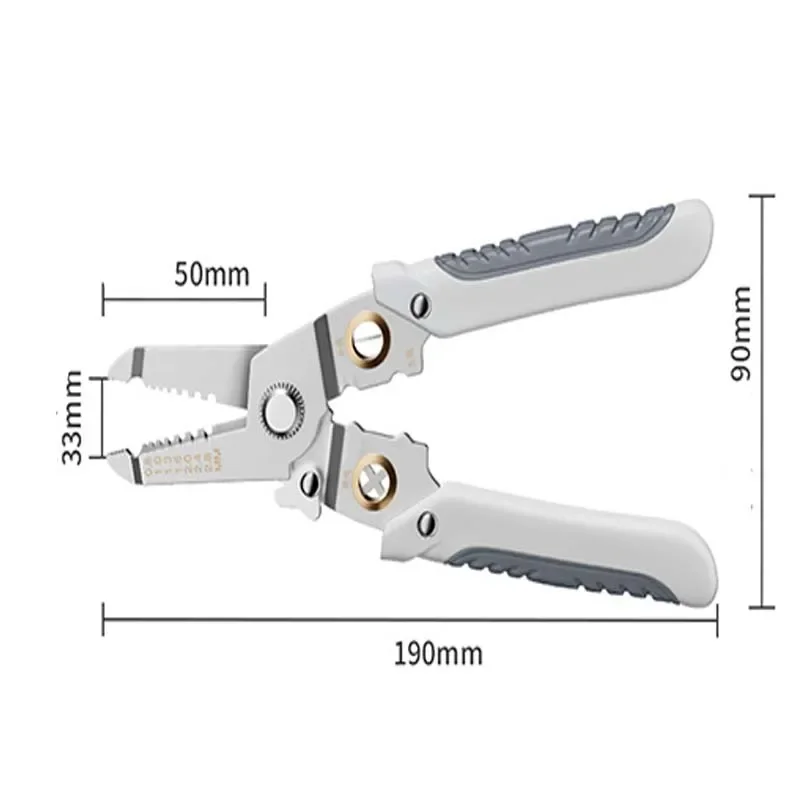 Multi Funcional Eletricista Wire Stripping Alicate, Cabo Puxando Tesoura, Couro Stripping Alicate, Pressão Wire Splitting Tool