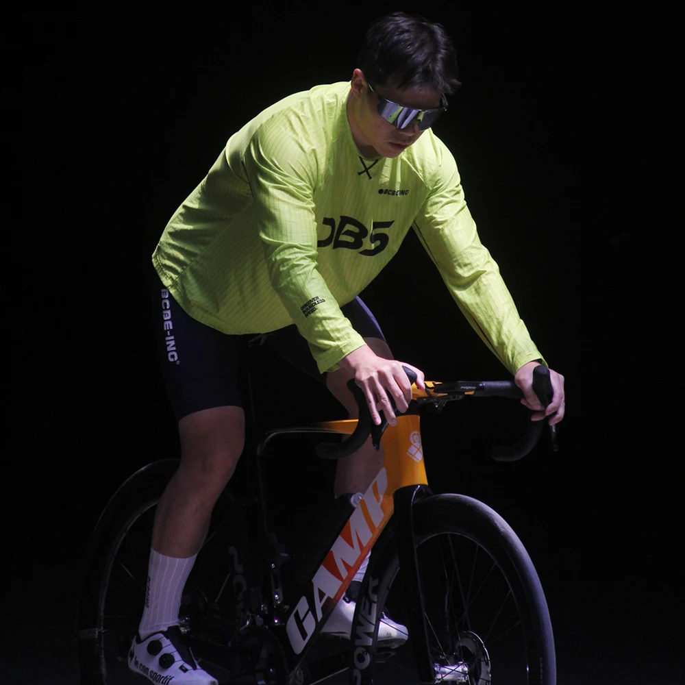 BCBE-ING DBS Fahrradtrikots mit langen Ärmeln, atmungsaktives Mesh, schnell trocknend, Übergröße, Fahrrad-T-Shirts, Radtrikot, Fahrradbekleidung – Detail 7