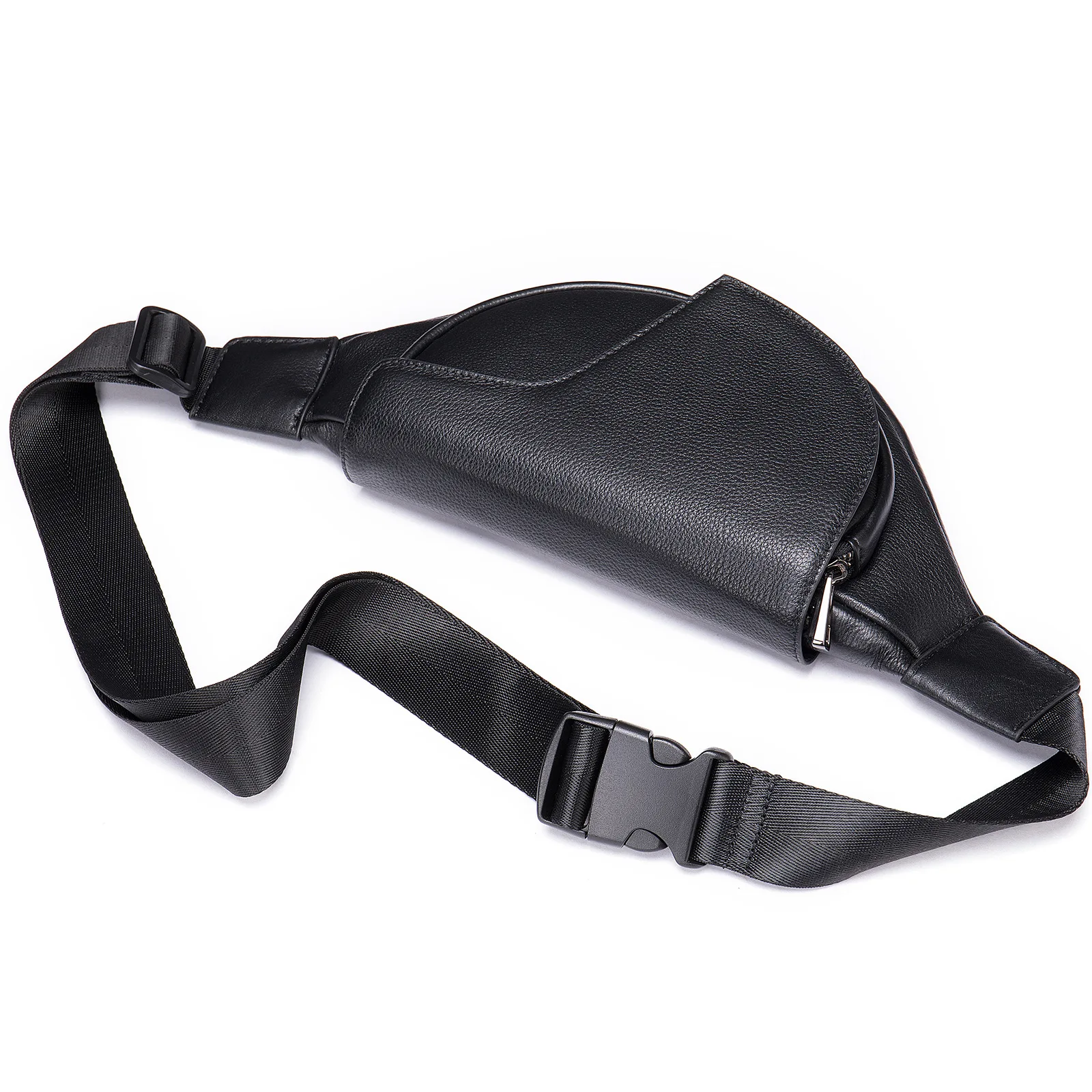 

Casual Genuine Leather Men Women Chest Pack Shoulder Bag First Layer Cowhide Waist Pack Unisex Sling Crossbody Bags