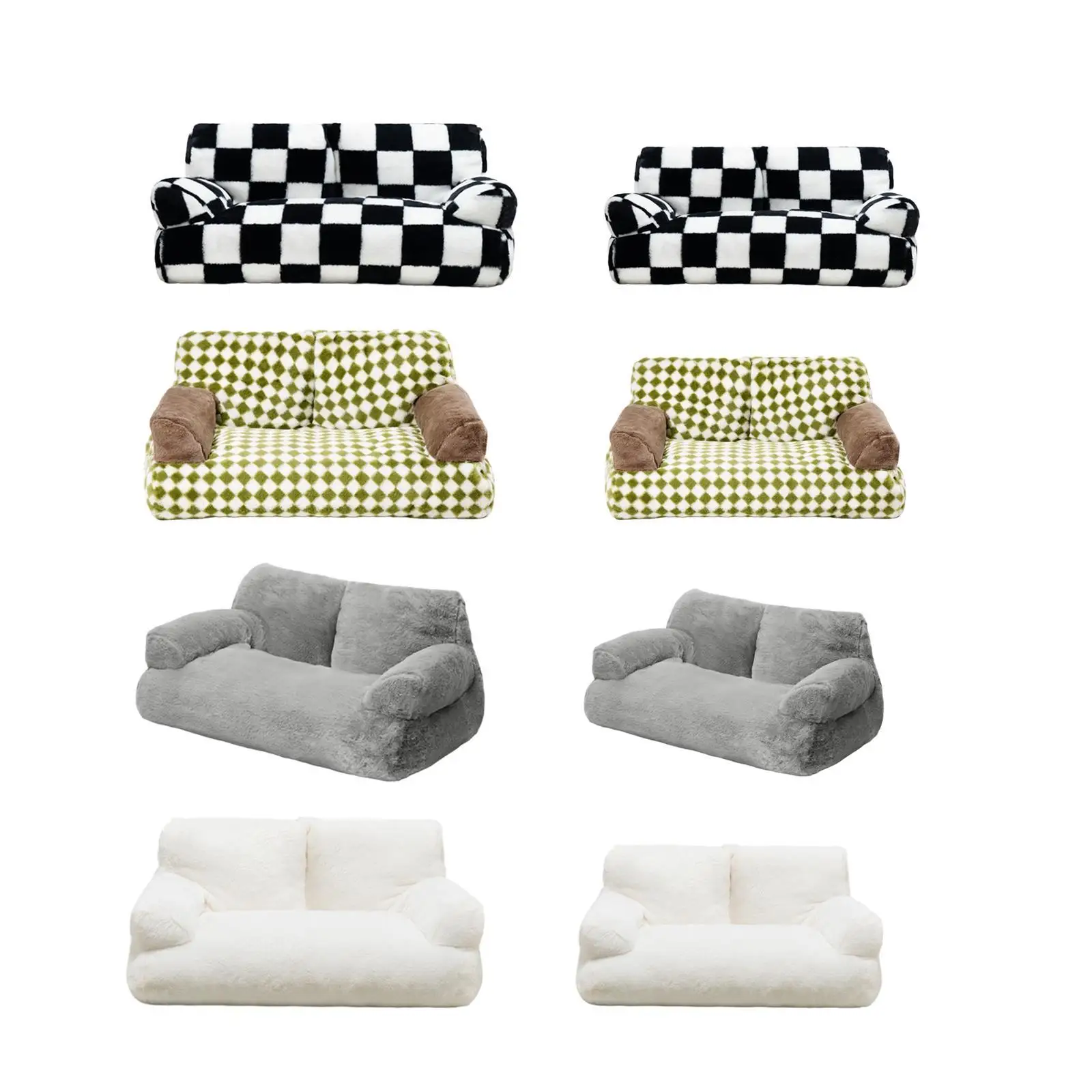 Dog Bed Sofa Modern Comfortable Non Slip Base Pet Couch Bed Fluffy Cat Couch for All Breed Kittens Small Dogs Pet Supplies Cat