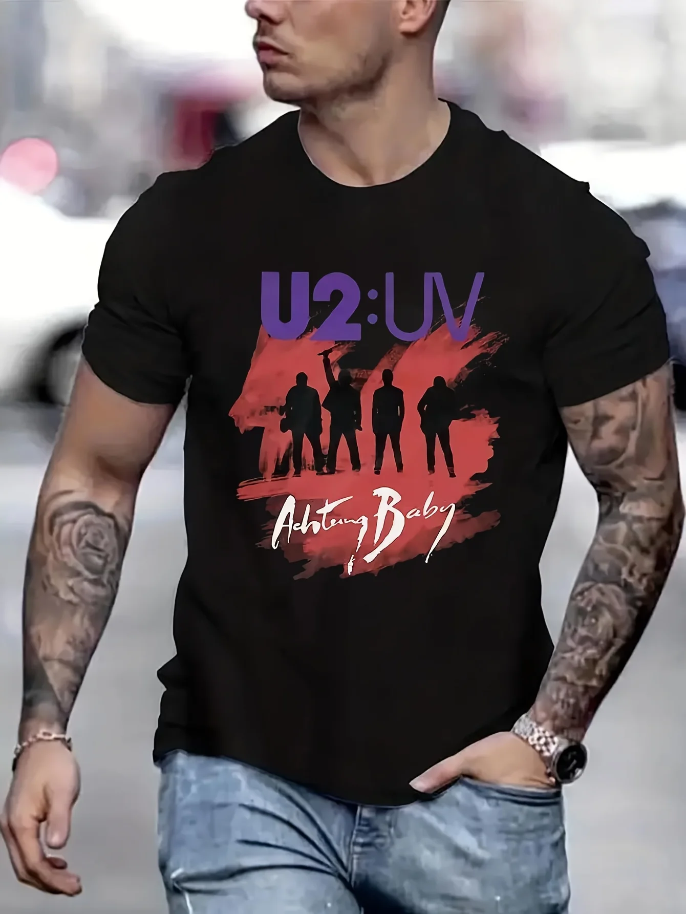 UPDATE 2024 U2 Oversized T Shirt Funny Ugus T-Shirts Tshirt Anime Men T shirt Printed T-Shirt B5024070