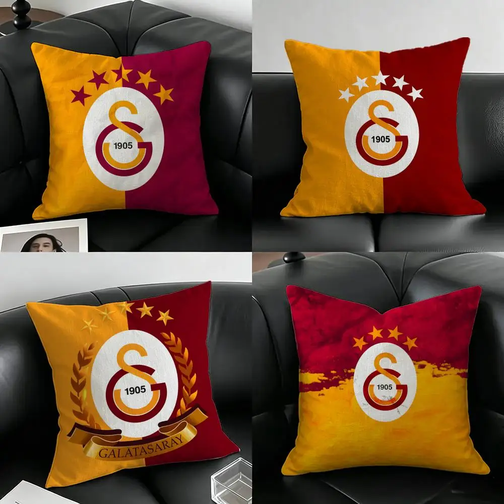 Sports Club Galatasaray Cushion Cover Natural Linen Pillowcase Set, All-in-One Decor for Sofa, Bedroom & Chair