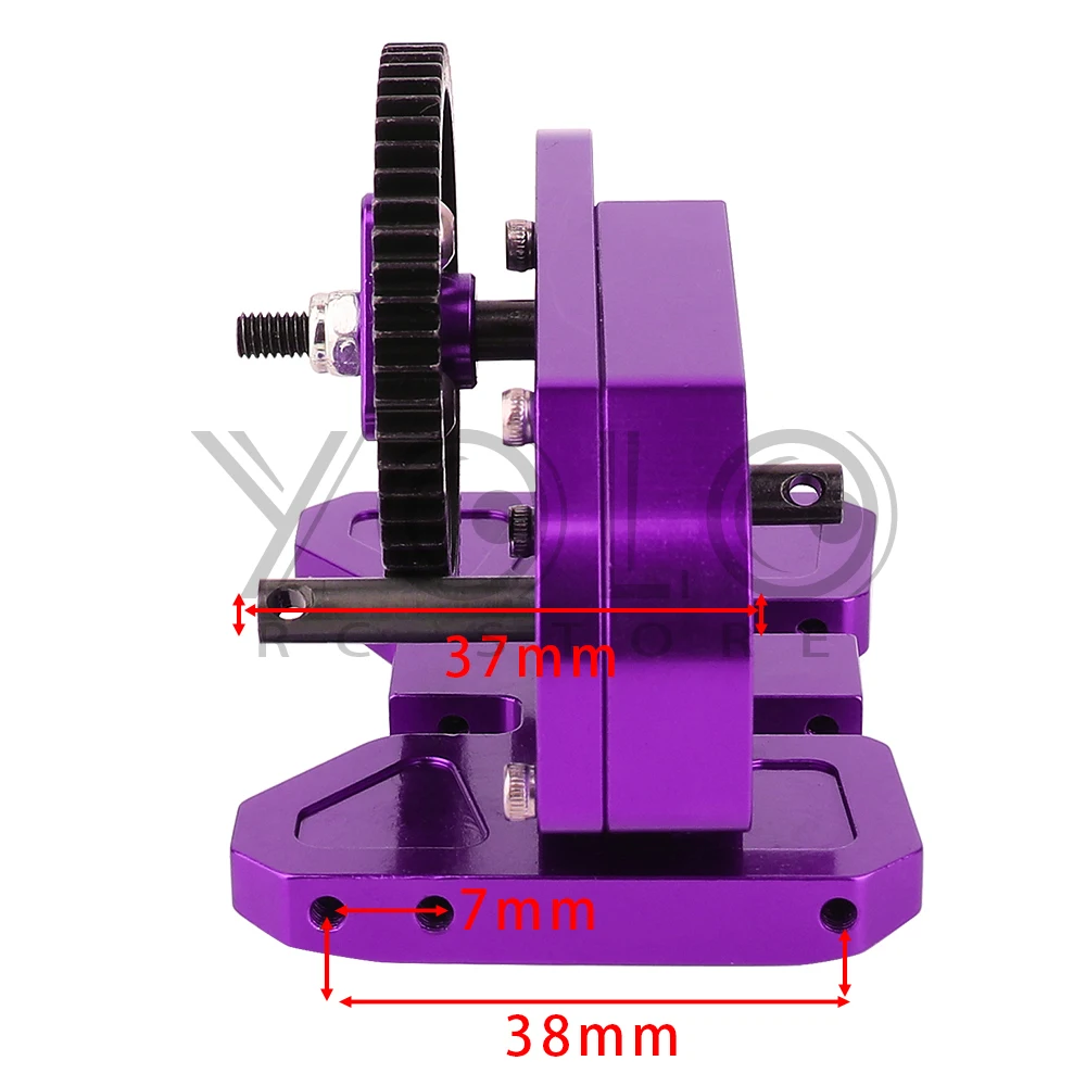 LCG 2 Low Gearbox Middle Transmission Box with Gear Skid Plate For 1/10 RC Crawler Axial SCX10 II III Capra TRX4 Upgrade Parts
