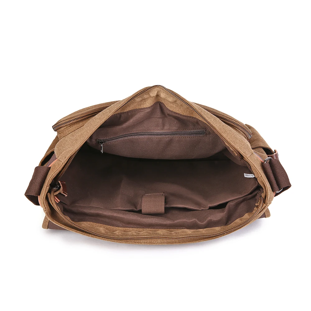 الرجال قماش حقيبة كتف عادية الرجال ريترو سستة حقيبة لابتوب Crossbody في الهواء الطلق حقائب رجالي السفر حقيبة كتف مدرسية