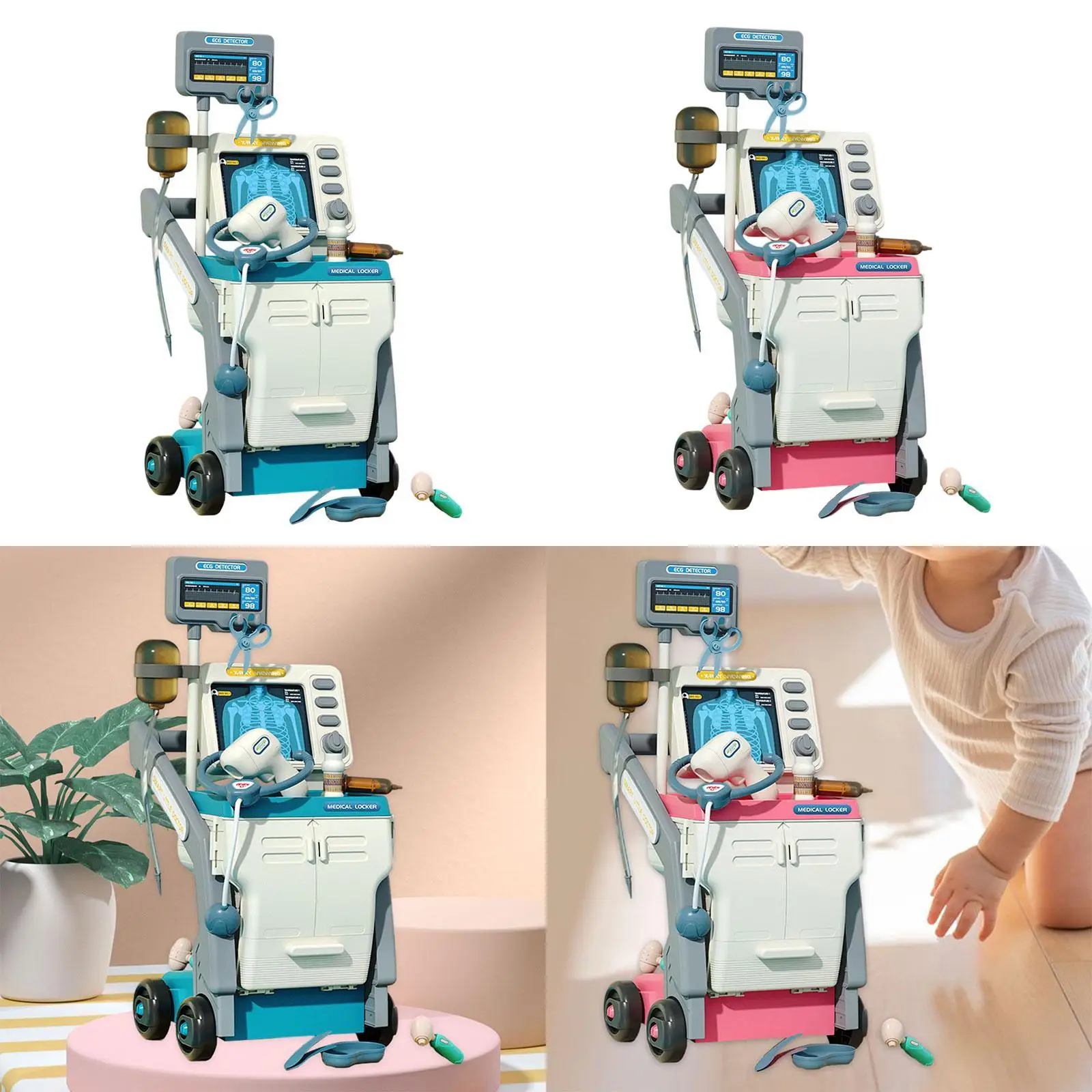 

Doctor Kits for Kids Medical Toy with Cart for Boys Girls Kids Birthday Gift
