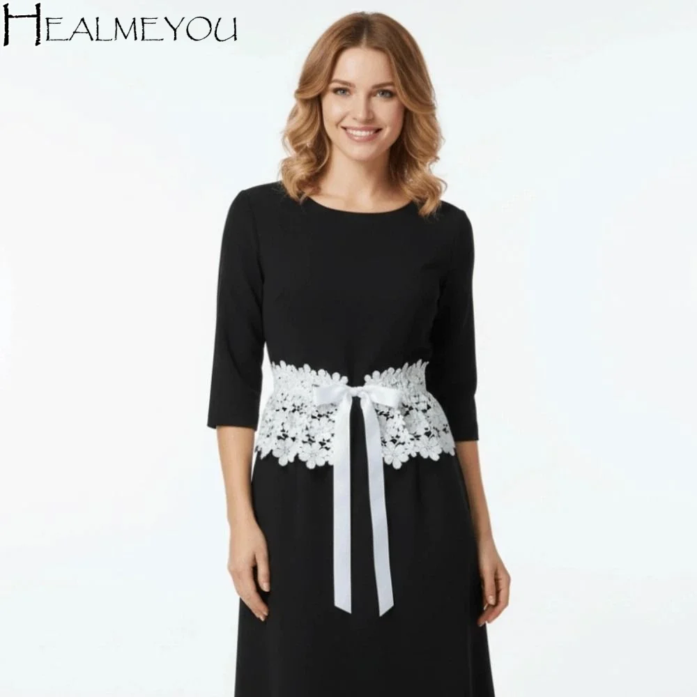 cinto-corset-de-moda-em-cor-solida-com-renda-elastico-cordao-vazado-preto-largo-para-vestido