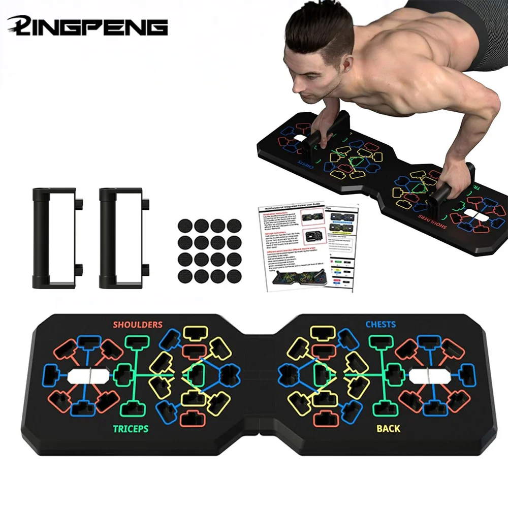 Portable Multifunctional Push Up Board Fitness and Muscle Training Device Home Workout Set Foldable Push Up Bar Resistance