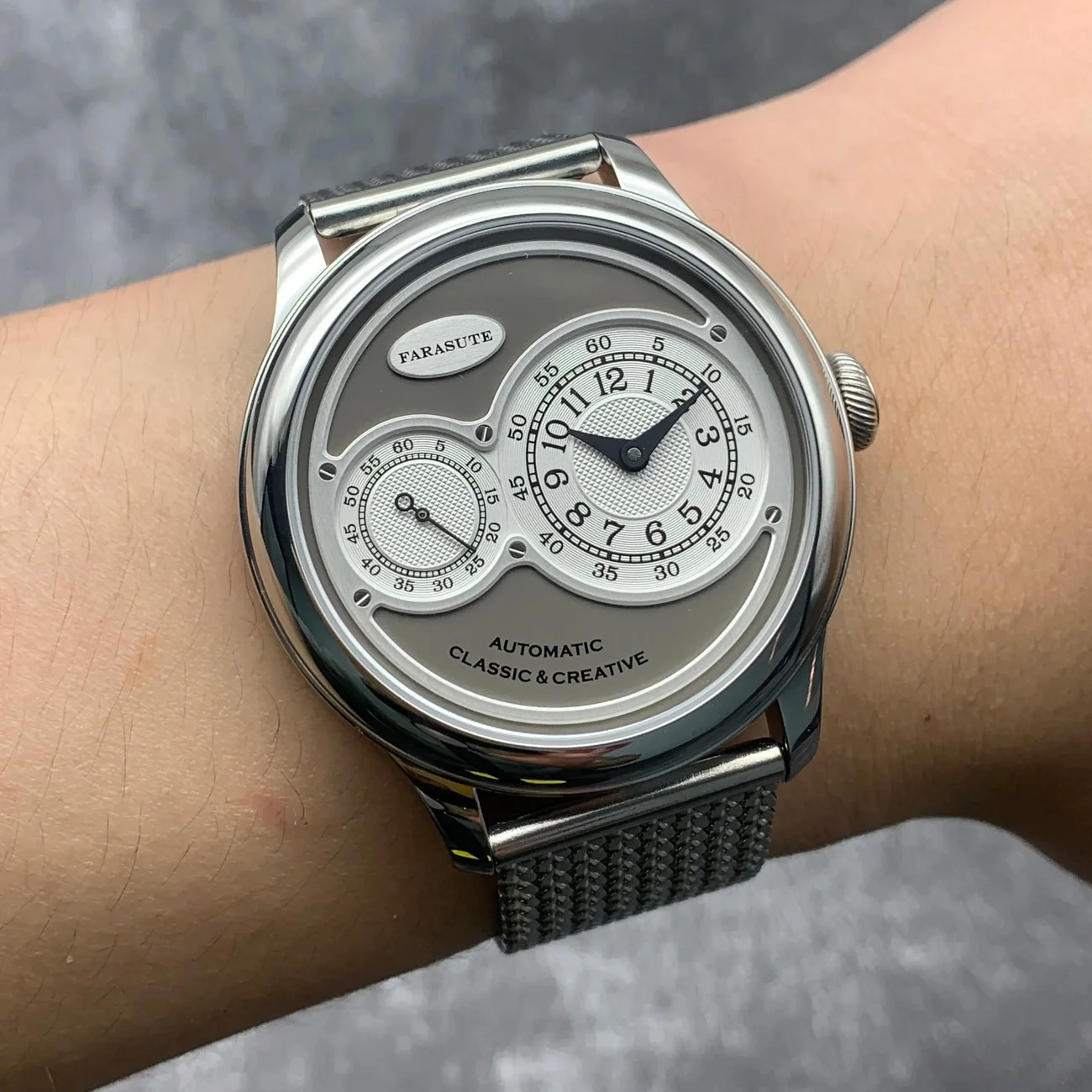 

FARASUTE Men Automatic Watch Luxury 40mm Mechanical Wristwatch Sapphire Mirror Enamel Dial Small Big Dial reloj hombre