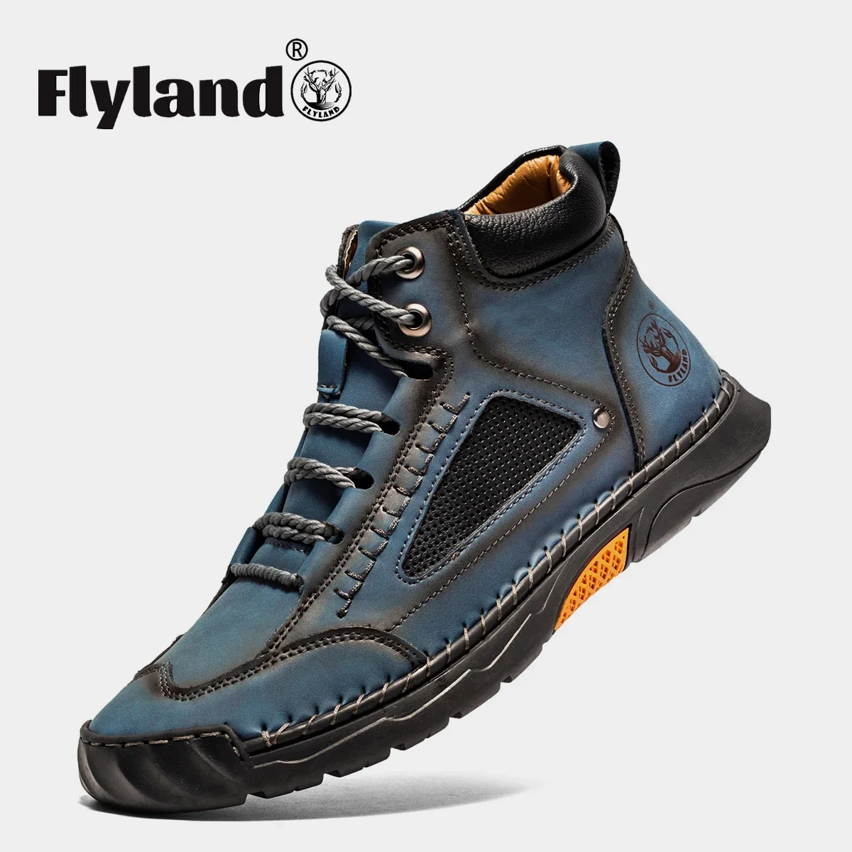 

Ботинки FLYLAND Chukka мужские кожаные, Повседневная модная винтажная мягкая обувь на плоской подошве, ручная работа