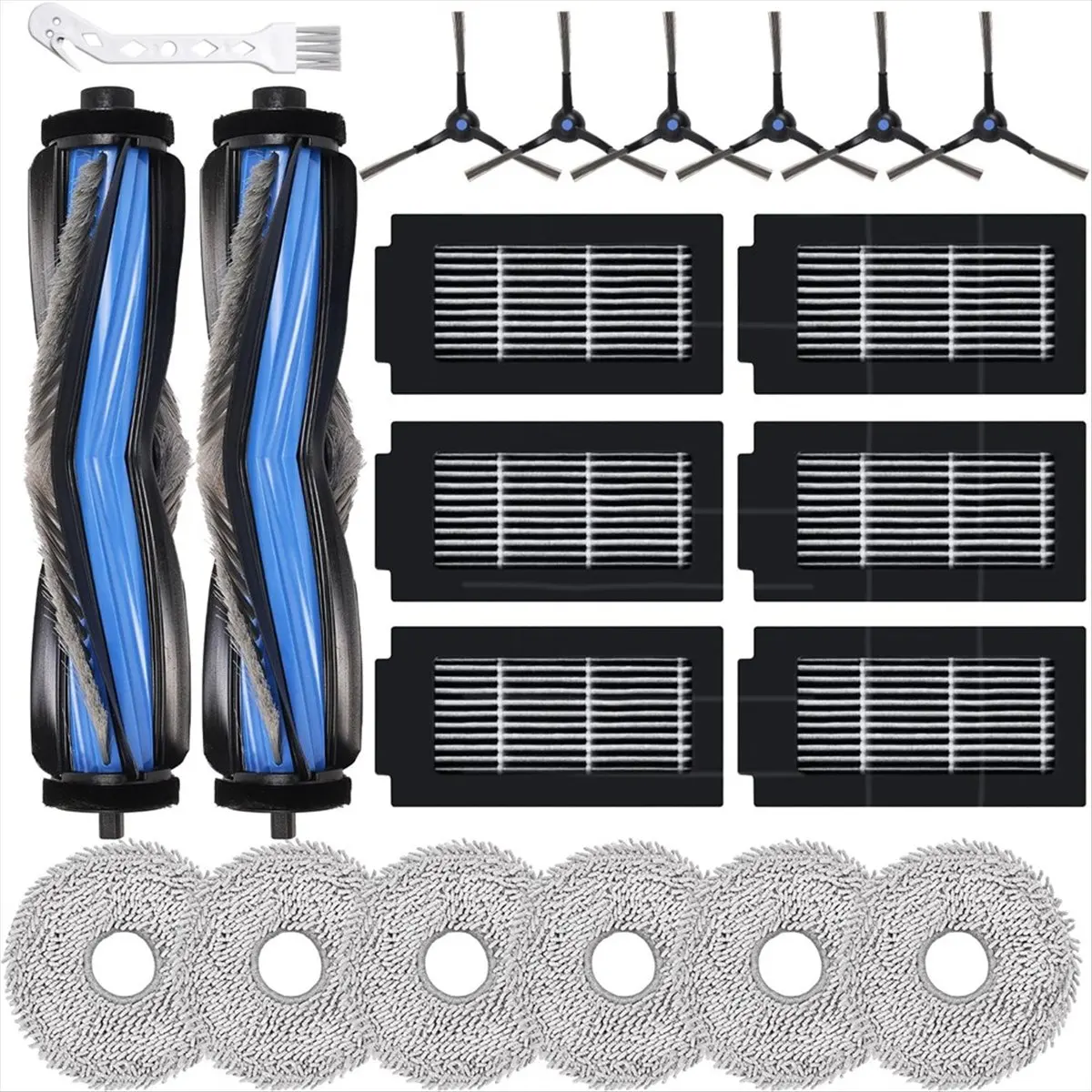 Accessories for T50 Omni/T50 Pro Omni/T50 Omni Robot Vacuum Cleaner, Main Brushes, Mop Pads 【A70Z Fafa】