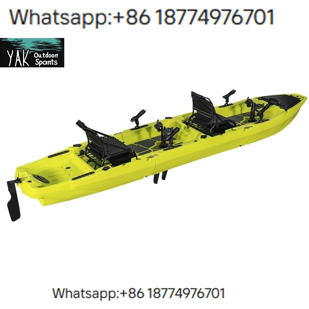 

Outdoors Sit-On-Top HDPE 4.5m Double-Person Splicing Pedal Ka Fishing Boat 4530x910x350mm 300kg Load Capacity