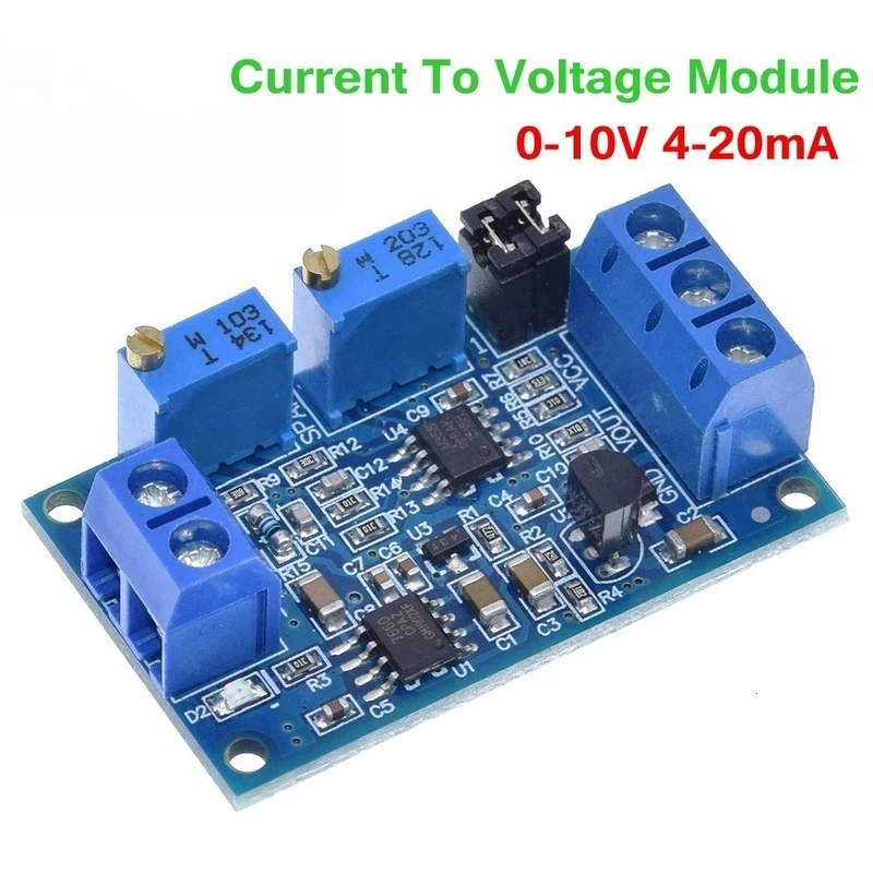 Current To Voltage Module 0 -20mA/4 -20mA to 0- 3.3V/0 -5V/0 -10V Voltage Transmitter Signal Converter Module