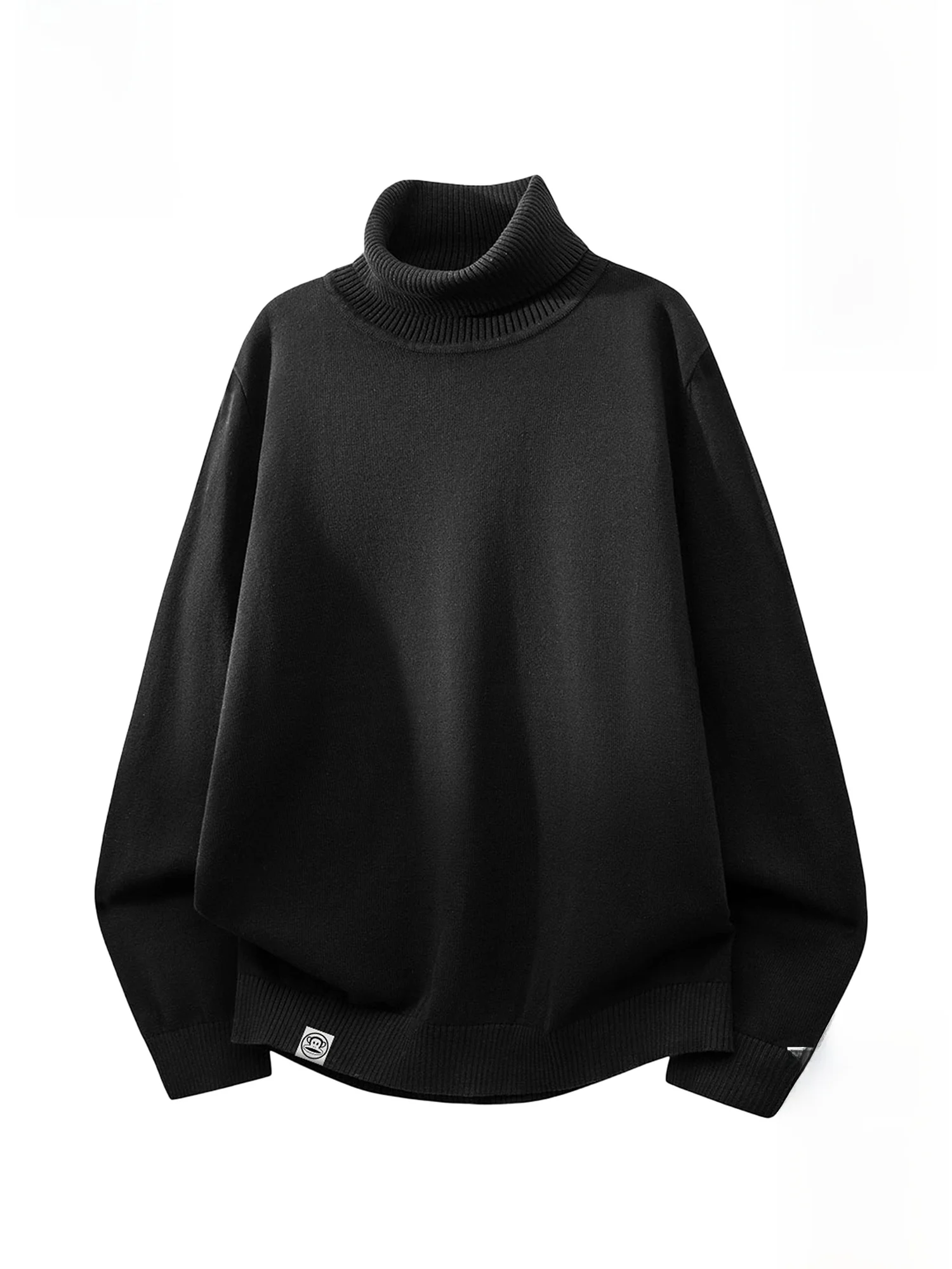 

PaulFrank High Collar Fce Lined Thiened Casual Men's Sweater Winter Warm Loose Top Comfortable Soft Polyester Blend