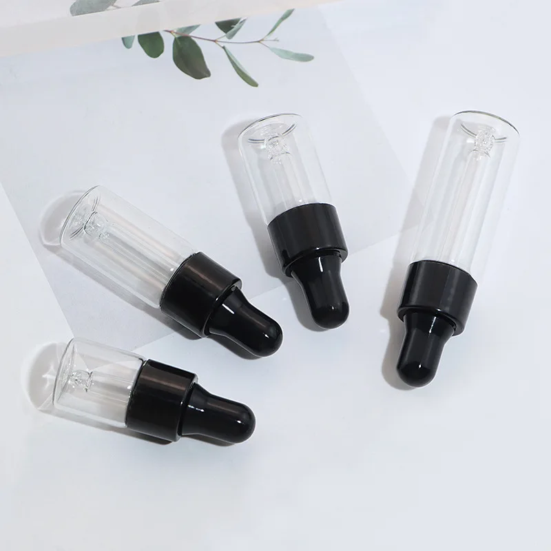 1ml 2ml 3ml Transparent Small Dropper Bottle Essential Oil Essence Stoste Sample Divided Glass 4ml 5ml Empty Container