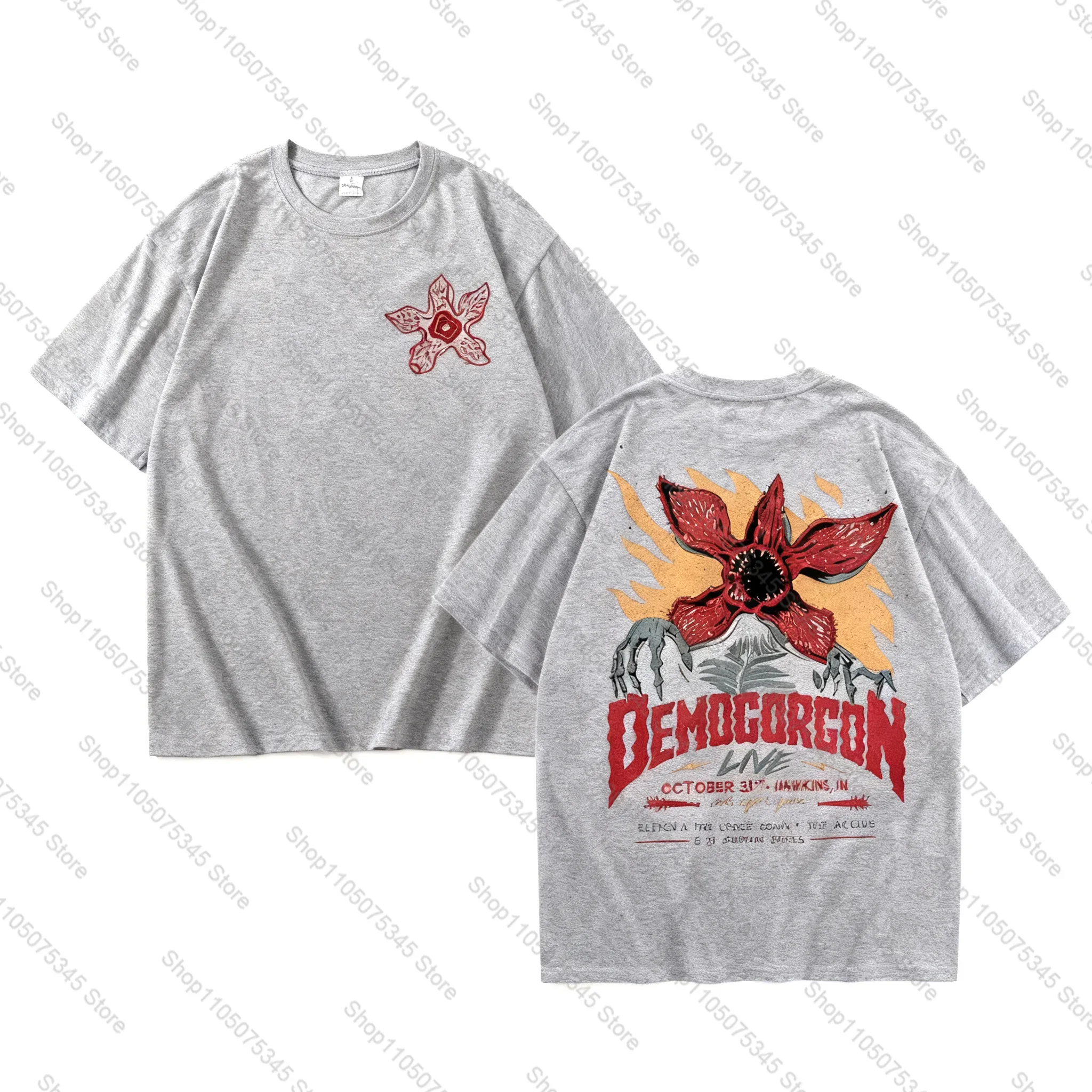 Eddie Munson The Demogorgon T-Shirt Männer Frauen Kannibale Blume Monster Print Mode High Street Hochwertige Baumwoll-T-Shirts