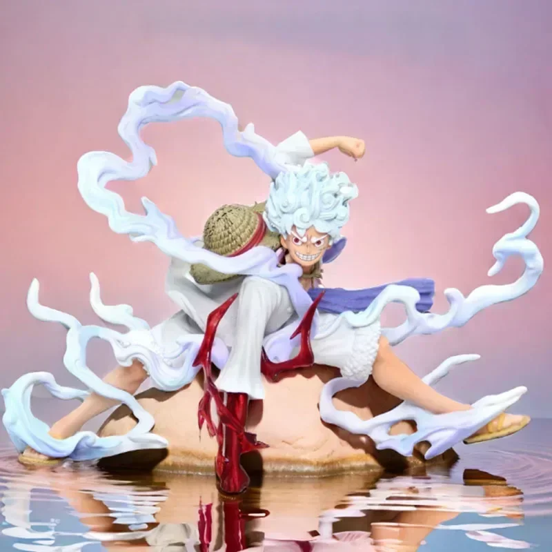 

One Piece anime figures, Nika model, Gear 5 Luffy, Sun God design, PVC statue, decorative model, doll toys, 16 cm in height.