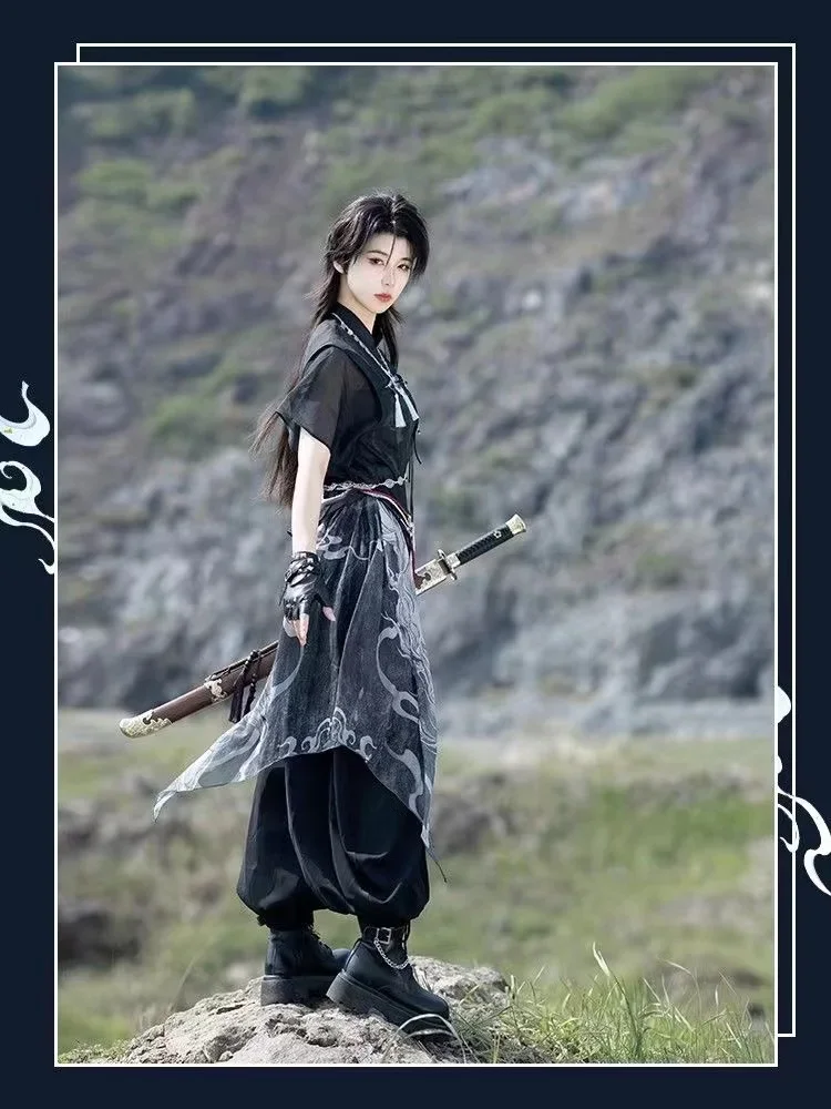 النساء حبال فانوس السراويل تأثيري الملابس المتخصصة الشباب الشعور Hanfu السيدات ترقية الصينية القديمة زي خمر أنيق