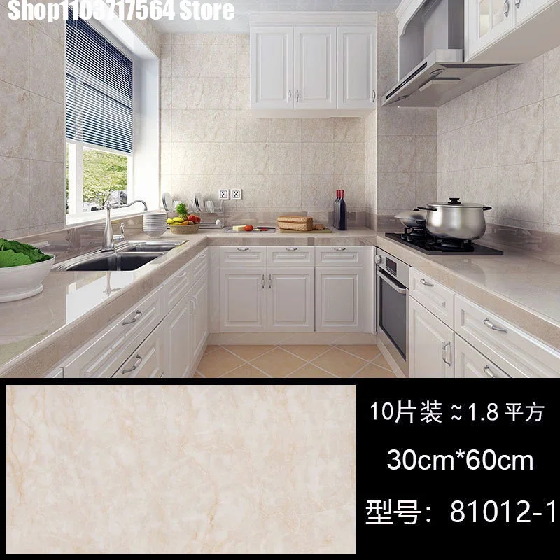 

Wallpaper self-adhesive wholesale imitation tile marble wall pasted white wall tile bathroom renovation 81012 waterproof sticker