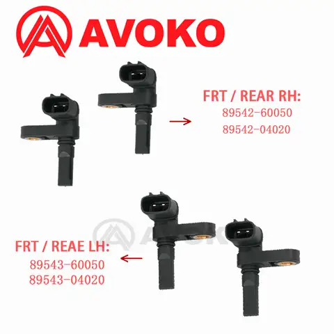 전면 후면 ABS R/L 휠 속도 센서 89542-60050 89543-60050 Prado FJ Cruiser GX470 LX570 4Runner Lexus Land Cruiser Toyota