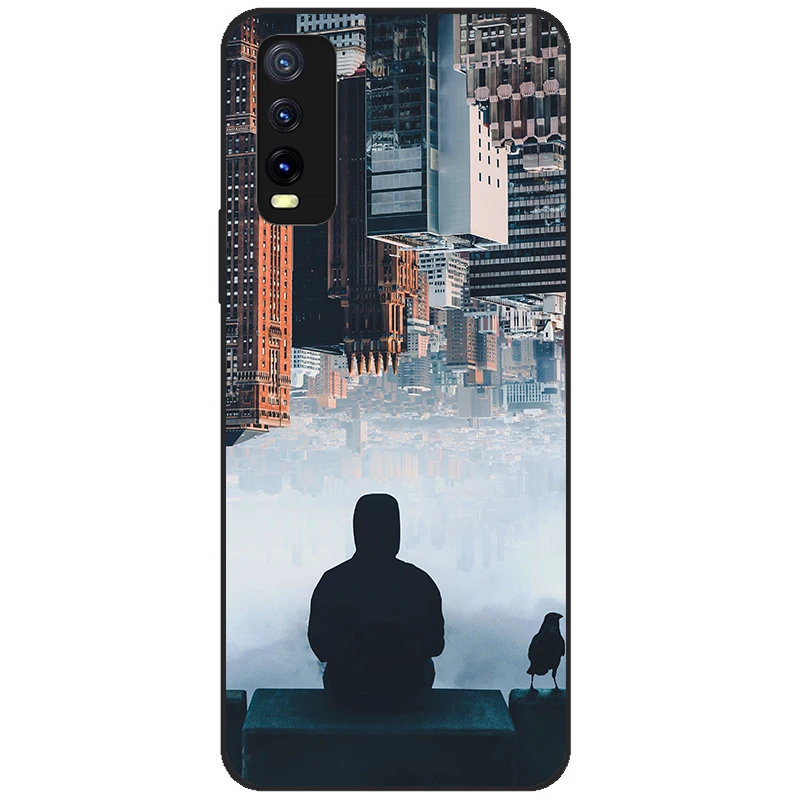 For Vivo Y11s Case Silicone Soft Wolf Phone Cases for Vivo Y12s v2027 v2029 / VivoY11s Case Black TPU Coque for Vivo Y 11S Para