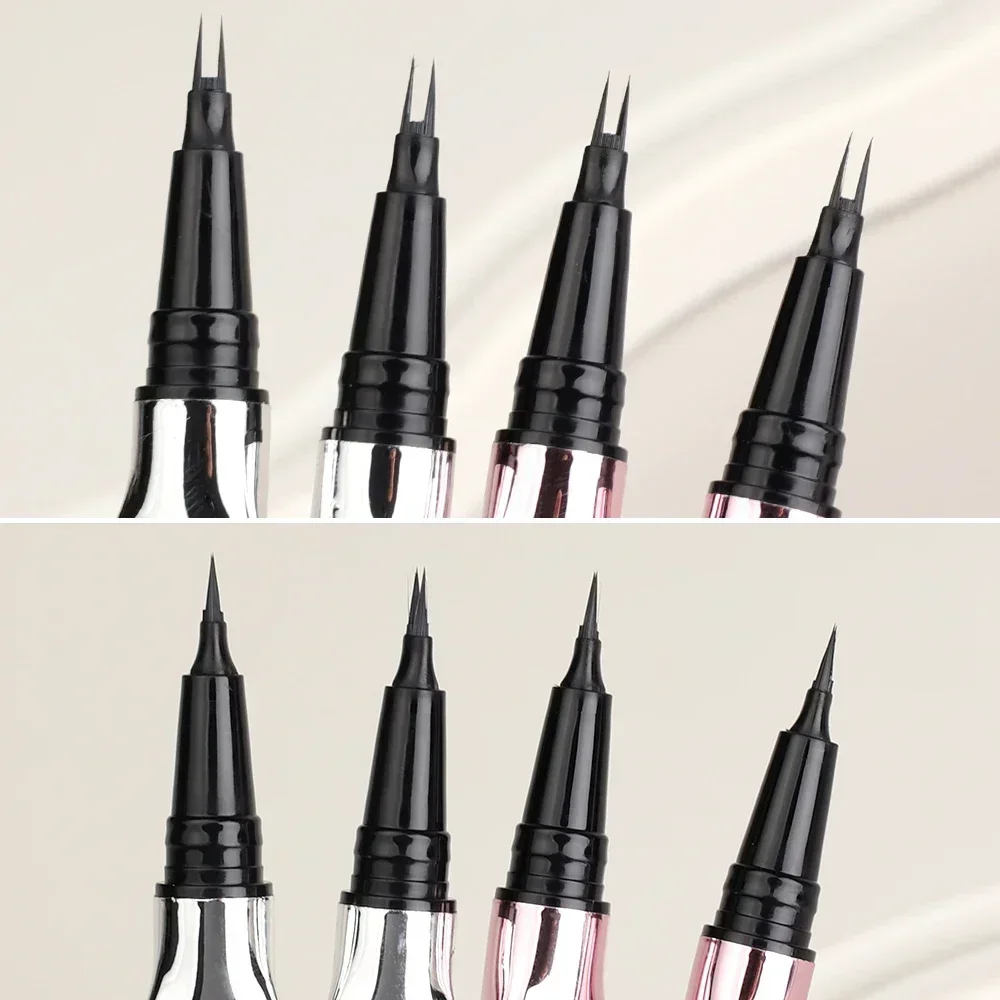 Matita per sopracciglia liquida impermeabile a 2 forchette Eyeliner resistente al sudore trucco per ciglia inferiori Microblading Brow Enhancers Tattoo Pen